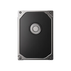 Obraz premium Data backup hard drive, isolated on transparent background, realistic, studio lighting, centered, no shadow
