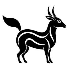 Obraz premium Simple black silhouette icon of a xerus rodent