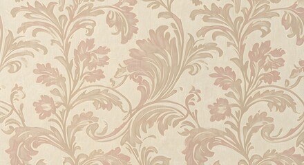 Floral Pattern on Light-Colored Background, Decorative Design