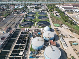 Sewage treatment, domestic wastewater treatment municipal wastewater treatment installation.
