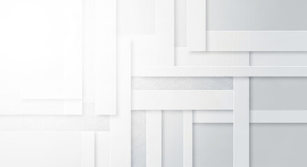 Abstract white geometric background with layered rectangles and subtle textures