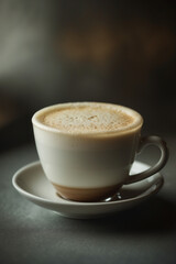 Obraz premium Flat White Coffee with Microfoam