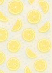 Fototapeta premium Vibrant lemon slices pattern