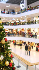Obraz premium shopping center at xmas time