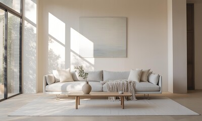 Contemporary Minimalist Living Room with Natural Ligh