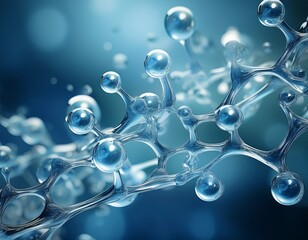 molecular structure of hyaluronic acid for skincare and hydration in beauty products close up of cosmetic molecules related to skin health and hydration close up shots raw graphic photos cosmetics