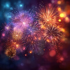 Fototapeta premium fireworks celebration background image