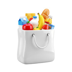 paper bag with groceries