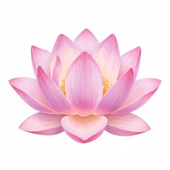 Pink Lotus Flower Blossom Illustration