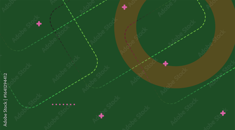 Poster abstract gradient background with various shapes on it