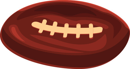 Rugby ball resting on a plain white background, perfect for sports related designs