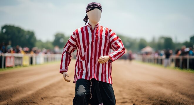 Madurese Striped Shirt at Karapan Sapi Festival