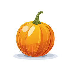 Obraz premium Vibrant Orange Pumpkin Illustration Smooth Design Elegant Halloween Harvest Thanksgiving Decoration