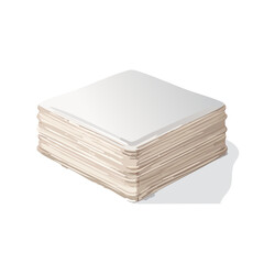 Stack of clean sheets of paper representing office work, stationery, or creative writing