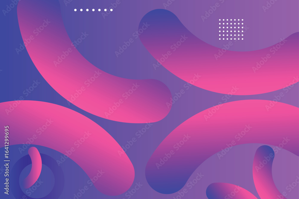 Poster abstract gradient background with various shapes on it