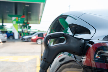 Electric smart car charge outdoor station zero emission power technology