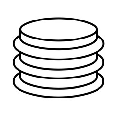 Digital archive icon, stacked data disks