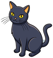 Fototapeta premium Sweet Halloween Cat Cartoon 
