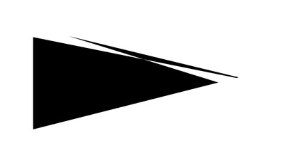 Paper plane icon with minimalist design isolated on transparent background