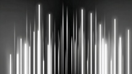 Obraz premium Abstract Vertical White Light Beams on a Dark Background for Futuristic Design