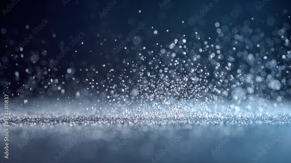Poster abstract glittering particles background with bokeh effect for festive designs and celebratory occas