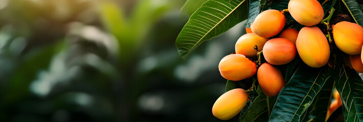 vibrant tropical fruit plantation with ripe - juicy fruits ready for harvest wide banner 
