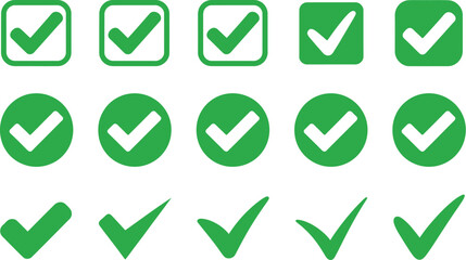 Green check marks vector illustration download free image