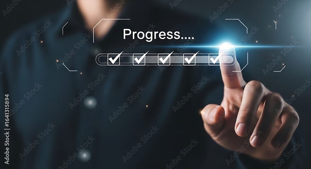 Poster achieving milestones a visual representation of progress and completion - exploring the concept of s