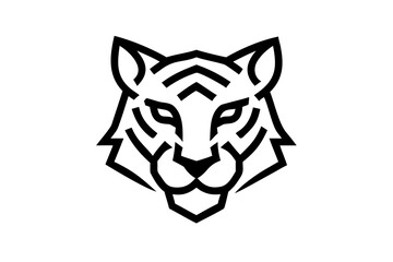 Stylized Black Silhouette of a Majestic Peacock Displaying its Tail Feathers bird animal