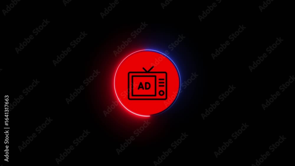 Poster animation of a retro television icon with the letters 