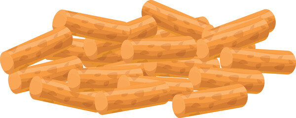 Small logs stacked for efficient burning, promoting sustainable forestry practices and responsible wood use
