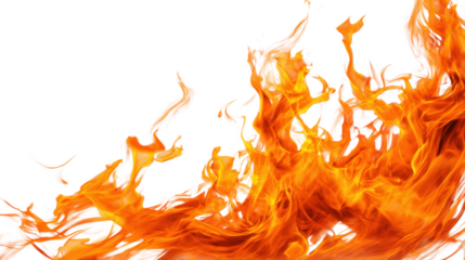 Dynamic flames dancing against a black background, showcasing the beauty and energy of fire.
