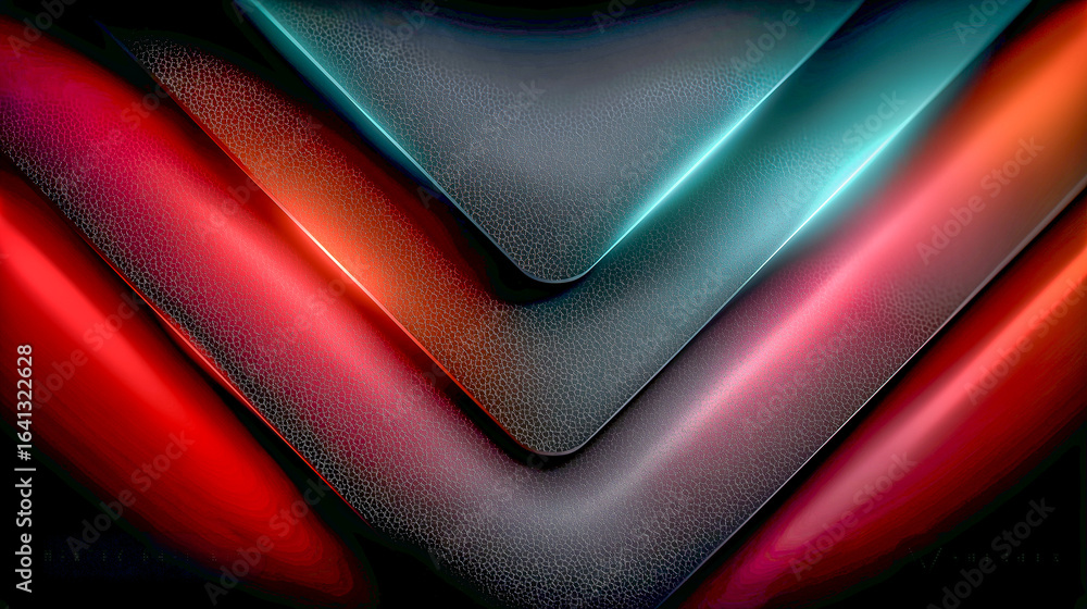 Poster abstract colorful overlapping geometric shapes background