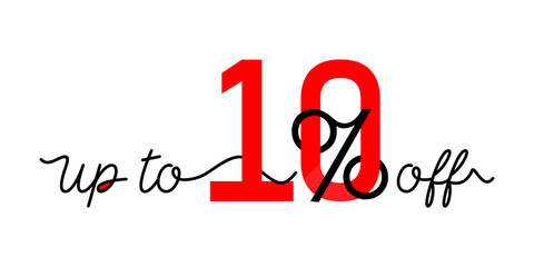 up to 10% off, sale discount offer.