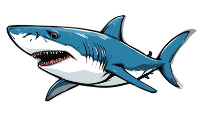 Fototapeta premium angry shark cartoon