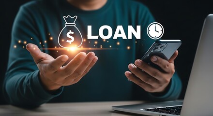 Money bag loan time dollar sign clock