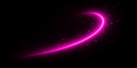 Abstract space background with glowing stars and blue light rays © HooD