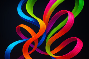 Neon Ribbon Extravaganza