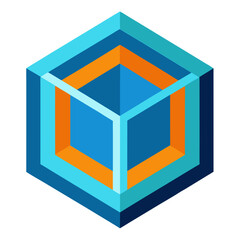 abstract colorful cubes