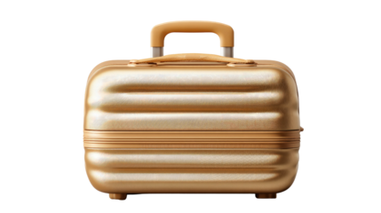 Golden Travel Companion: A beautifully crafted gold suitcase, designed with both elegance and practicality in mind, it promises stylish and effortless travel.