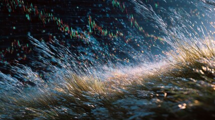 Abstract water flow patterns