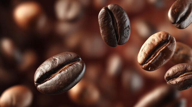 International Coffee Day coffee beans background - Powered by Adobe
