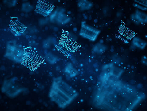 Cyber Monday digital sale background - Powered by Adobe