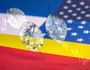 Dried leaves, flags, and charts