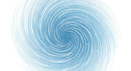 Light blue spiral design with white accents swirling towards the center on a white background