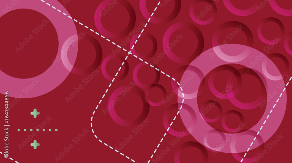 Poster abstract gradient background with various shapes on it