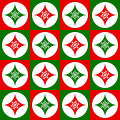 Christmas Minimalist Geometric Mid Mod Seamless Pattern