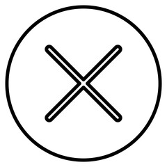 Fototapeta premium Delete icon on white background