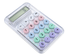 Calculator isolated on a transparent background. Full depth of field. PNG.