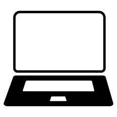 Laptop icon on white background